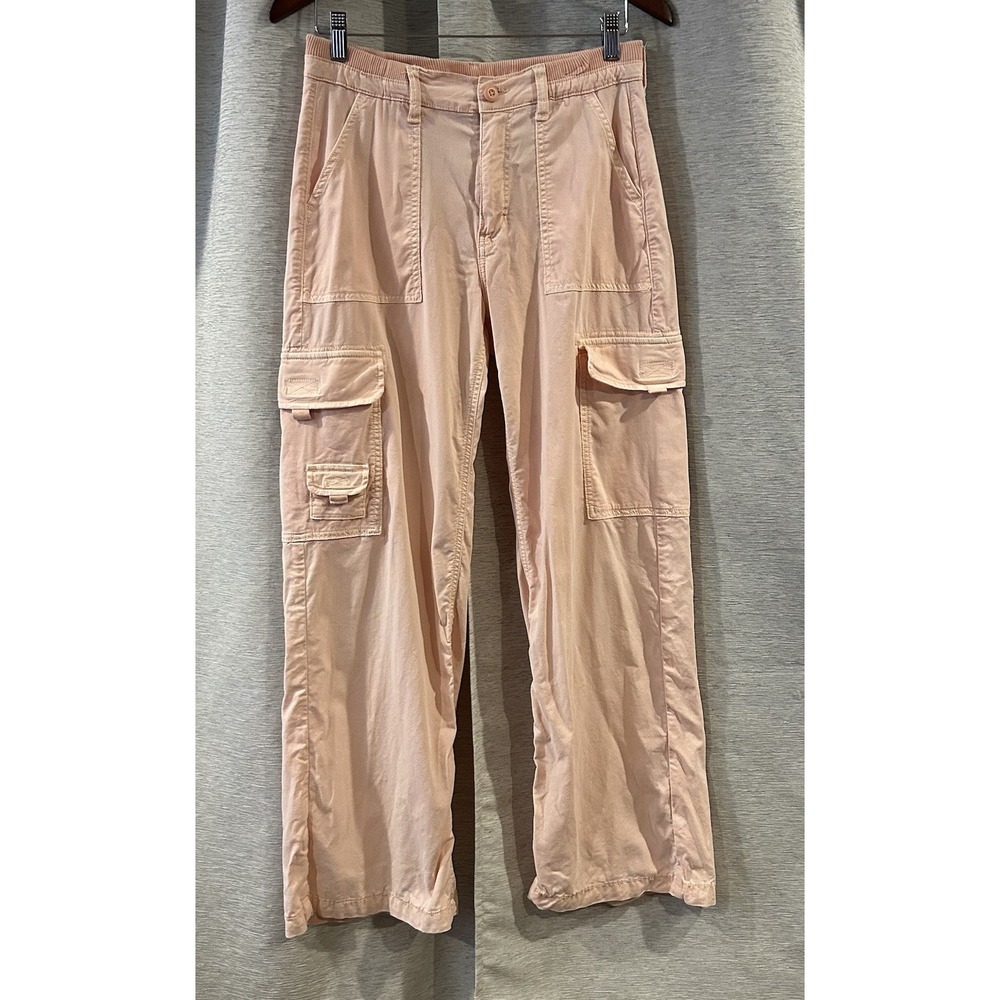 American Eagle Baggy Cargo Wide Leg Pants Size 4 Peach‎